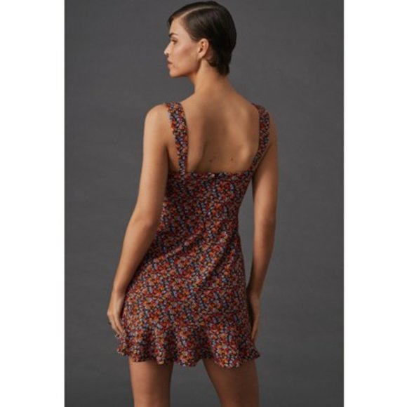 NWT - Hutch x Anthropologie Black Motif Ditsy Floral Corset Mini Dress -XL - Picture 3 of 3